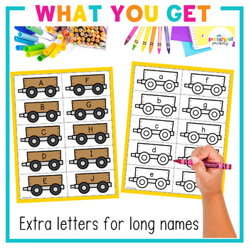 Fall Tractor Name Craft Editable by Preschool Packets | TpT