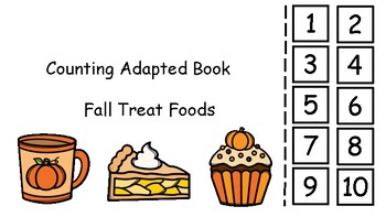 Preview of Fall Treats Counting Adapted Book