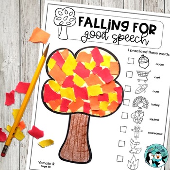 Fall Tree Speech Craft by Speech Therapy with Courtney Gragg | TpT