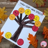 Fall Speech Therapy Tree Activity:  Rhyming Words and Sequ