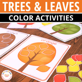 Preview of Fall Trees Color Sorting & Matching Colors Activity - Preschool Tree Study Unit