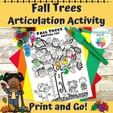 Fall Trees Printable Articulation Activity No Prep Speech 