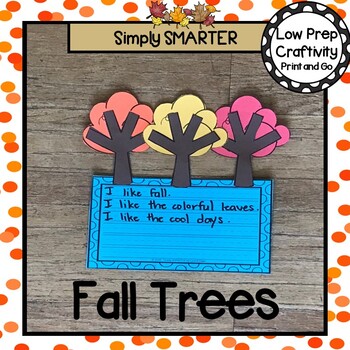 Preview of Fall Trees Writing Cut and Paste Craftivity