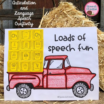 Preview of Fall Speech and Language Therapy Activity : Truck with Hay Targets Articulation