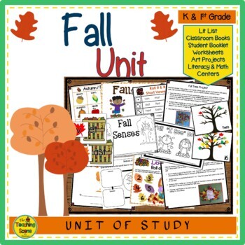 Preview of Fall Unit:  Literacy & Math Activities & Centers