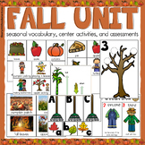 Fall Unit Activities & Centers for 3K, Pre-K, Preschool an