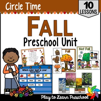 Preview of Fall Unit Autumn Lesson Plans Daily Circle Time Activities for Preschool Pre-K