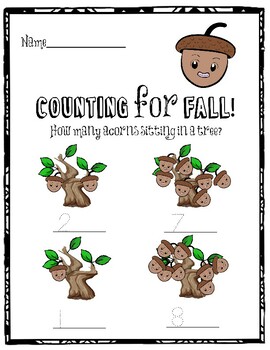 Preview of Fall Unit: Counting for Fall!