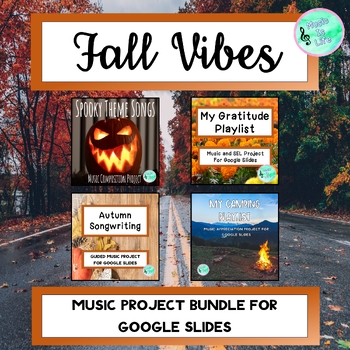 Preview of Fall Vibes - Music Project Bundle For Google Slides