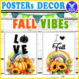 Fall Vibes Posters Holiday Autumn Seasonal Classroom Decor