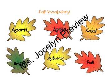 Preview of Fall Vocabulary