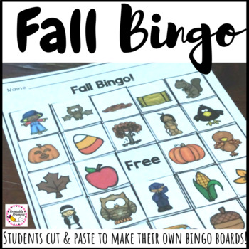 Fall Vocabulary Bingo by PrintablePrompts | Teachers Pay Teachers