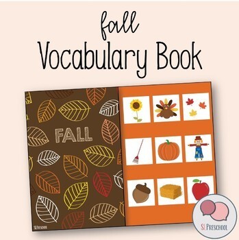 Fall Vocabulary Book (print & no print versions) by SLPreschool | TpT