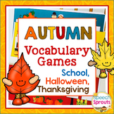 Fall Vocabulary Games -Back to School, Halloween and Thank