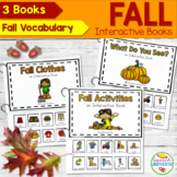 Fall Vocabulary Interactive Books for Speech Therapy and S