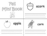 Fall Vocabulary Mini Book Trace and Write