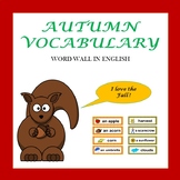 Fall Vocabulary: Word Wall in English