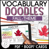 Fall Vocabulary Words Speech Therapy Worksheets Boom™ Card