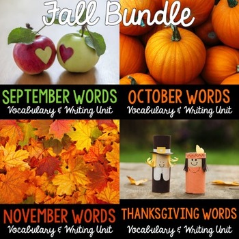 Preview of Fall Vocabulary and Writing BUNDLE