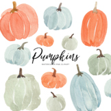 Fall Watercolor Pumpkin Clip Art