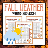 Fall Weather Word Search Puzzles | Fall Activities
