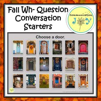 Preview of Fall Wh- Question Conversation Starters