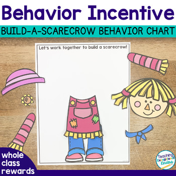 Preview of Fall Whole Class Reward System | Build a Reward ™ Scarecrow Behavior Chart