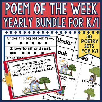 Preview of Fall Winter Spring Poem of the Week for Kindergarten and 1st, Shared Reading