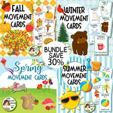 Fall, Winter, Spring, Summer Movement Cards BUNDLE
