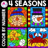 Color by Code SPRING Color by Number Math Coloring Pages FALL WINTER SUMMER