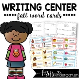 Writing Center Fall Word Cards