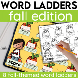 Fall Word Ladders Word Chains 1st 2nd Grade Word Work Voca