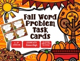 Fall Word Problem Task Cards & Game Board (K-2)