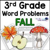 Fall Word Problems Math Practice 3rd Grade Common Core