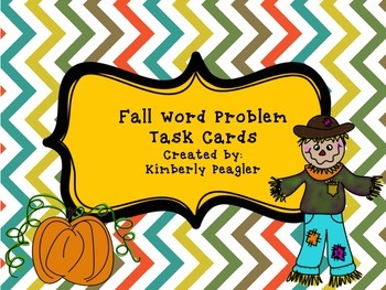 Preview of Fall Word Problems FREEBIE!