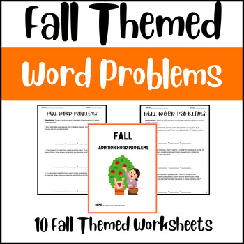 Preview of Fall: Word Problem Worksheets