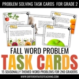 Fall Word Problems for 2nd grade: Story Problem Math Task Cards
