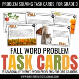 Fall Word Problems for 3rd grade: Story Problem Task Cards