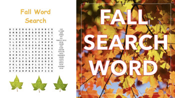 Preview of Fall Word Search