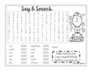 Fall Word Search - L initial, medial, final by Practically Speeching