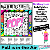 Fall Word Search Vocabulary Activity Coloring Early Finish