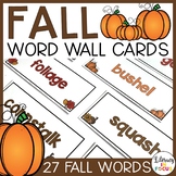 Fall Word Wall Cards | Free Fall Words | Printable