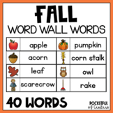 Fall Writing Center | Fall Word Wall Cards FREE