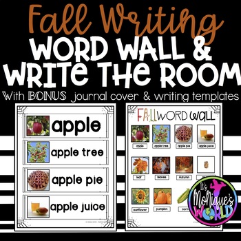 Preview of Fall Word Wall/Writing with REAL photos