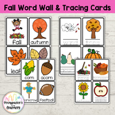 Fall Word Wall and Tracing Cards