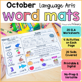 Fall Word Work Activities - Literacy Center Worksheets - O