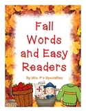 Fall Words and Easy Readers