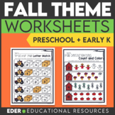 Fall Worksheets for Preschool | Harvest Preschool Workshee
