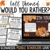 Fall Would You Rather Prompts - Middle School Energizers &