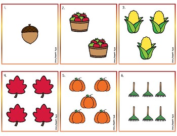 Preview of Fall Write The Room, Kindergarten Math, Fall Math Center, Thanksgiving Math